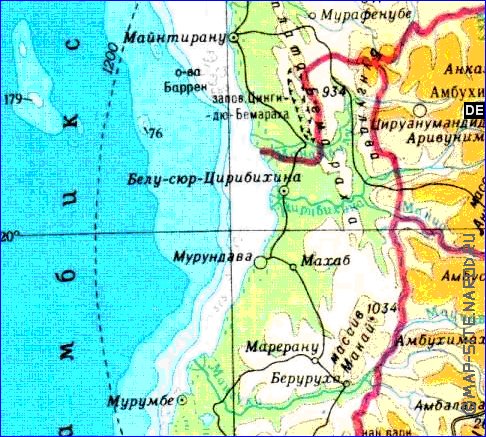 Administratives carte de Madagascar