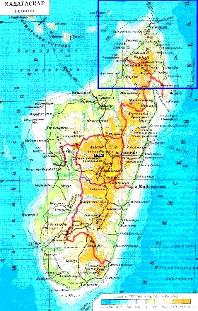 Administrativa mapa de Madagascar