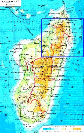 Administratives carte de Madagascar