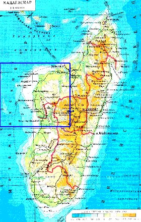 Administratives carte de Madagascar