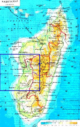 Administratives carte de Madagascar