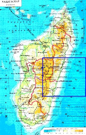 Administratives carte de Madagascar