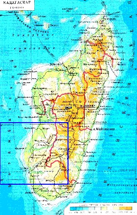 Administratives carte de Madagascar