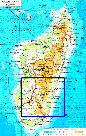 Administratives carte de Madagascar