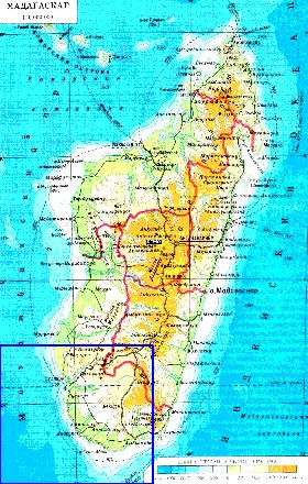 Administratives carte de Madagascar