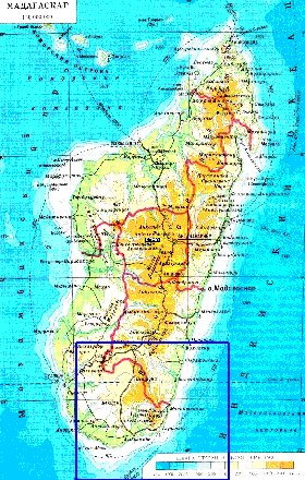 Administratives carte de Madagascar