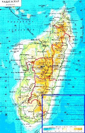 Administratives carte de Madagascar