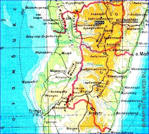 Administratives carte de Madagascar