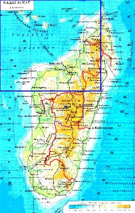 Administratives carte de Madagascar