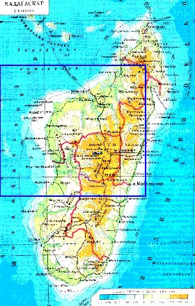 Administrativa mapa de Madagascar