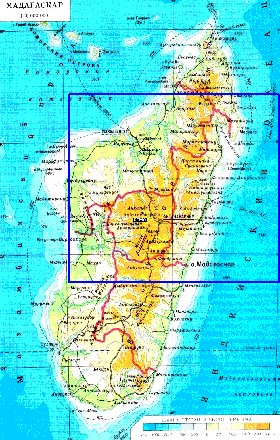 Administratives carte de Madagascar