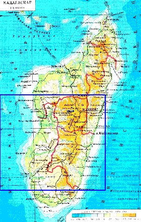 Administratives carte de Madagascar