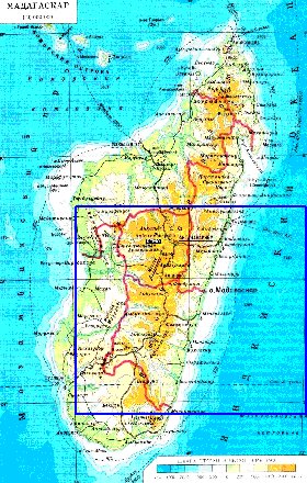 Administratives carte de Madagascar