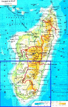 Administratives carte de Madagascar