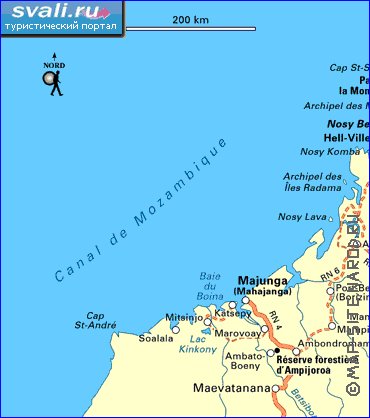 carte de des routes Madagascar