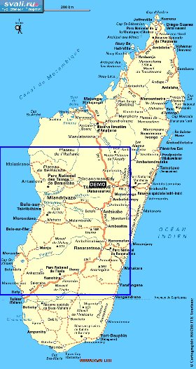 mapa de de estradas Madagascar