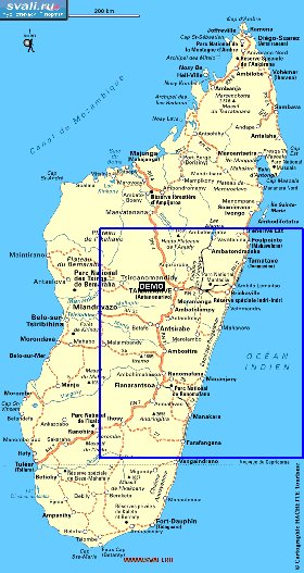 carte de des routes Madagascar