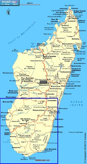 mapa de de estradas Madagascar