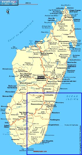 mapa de de estradas Madagascar