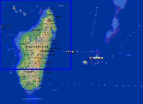 mapa de Madagascar em ingles