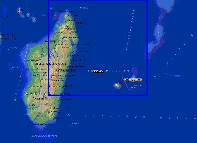 carte de Madagascar en anglais