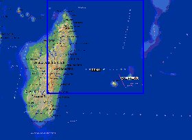 mapa de Madagascar em ingles