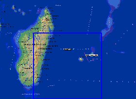 carte de Madagascar en anglais