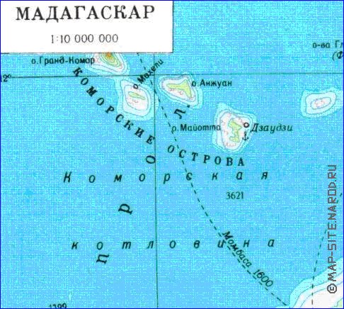 Fisica mapa de Madagascar