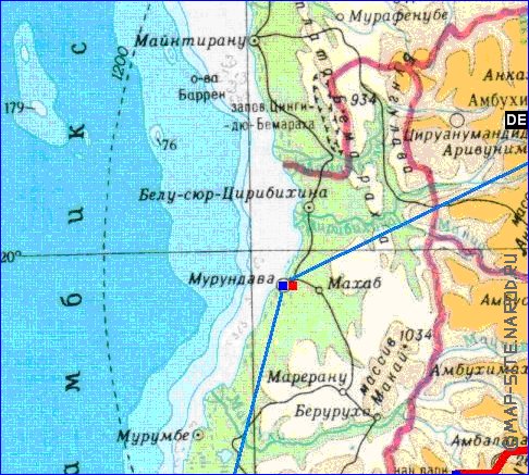 Fisica mapa de Madagascar