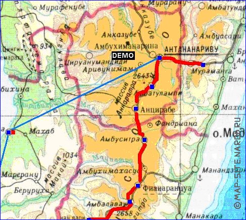 Fisica mapa de Madagascar