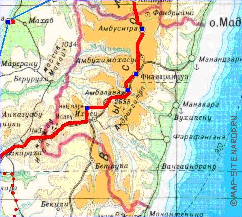 Fisica mapa de Madagascar