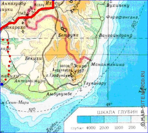 Fisica mapa de Madagascar