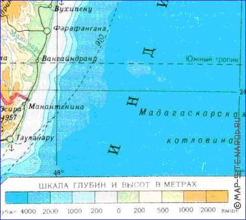 Fisica mapa de Madagascar