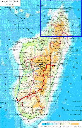 Fisica mapa de Madagascar
