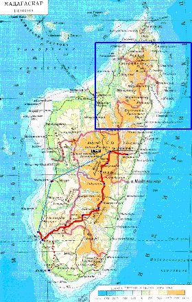 Fisica mapa de Madagascar