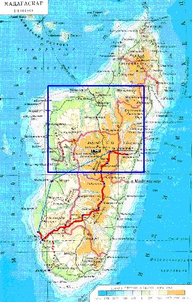 Fisica mapa de Madagascar