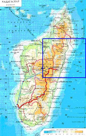 Fisica mapa de Madagascar