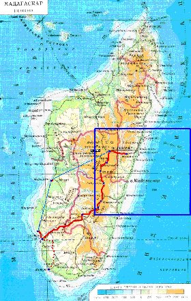 Fisica mapa de Madagascar