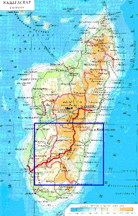 Fisica mapa de Madagascar