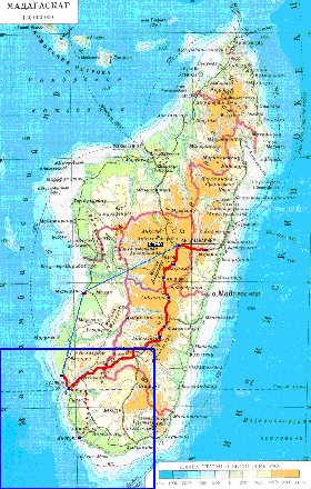 Fisica mapa de Madagascar