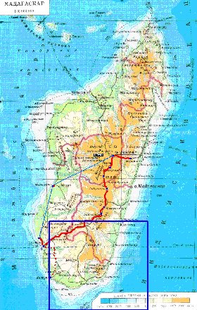 Fisica mapa de Madagascar