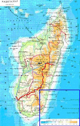 Fisica mapa de Madagascar