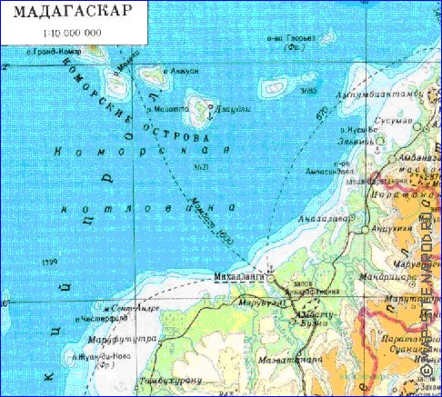 Fisica mapa de Madagascar