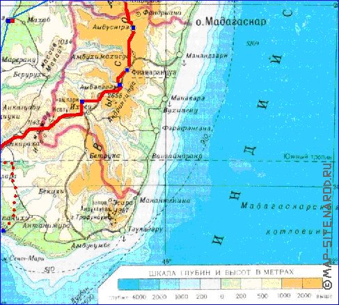 Fisica mapa de Madagascar