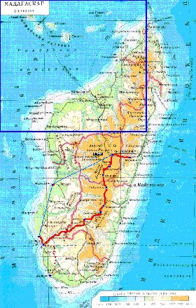 Fisica mapa de Madagascar