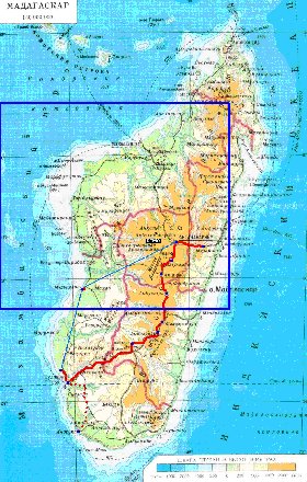 Fisica mapa de Madagascar