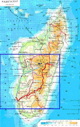 Fisica mapa de Madagascar