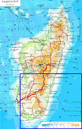 Fisica mapa de Madagascar