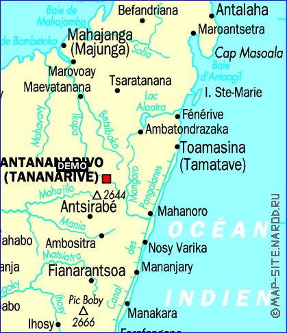 carte de Madagascar