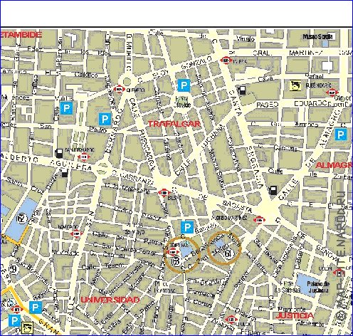 mapa de Madrid em espanhol